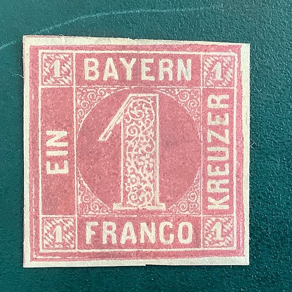 Bavaria 1850 - 1 Kreuzer tyyppi II hyväksytty Schmitt - MNH - Michel 3 II