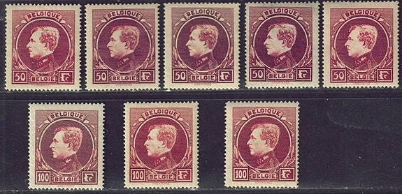 Belgia 1939/1941 - Opiskeluerä, Mechelenin painatus, erilaisia värejä, paperi