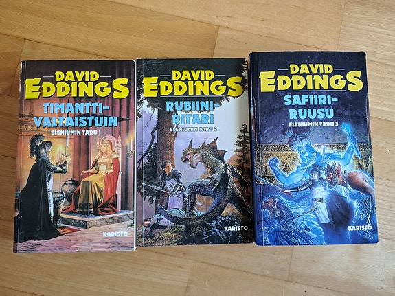David Eddings kirjat - Timanttivaltaistuin - Rubiiniritari - Safiiriruusu