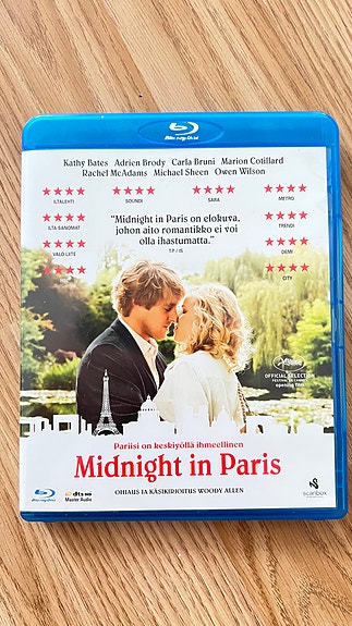 Midnight in Paris Blu-ray-elokuva