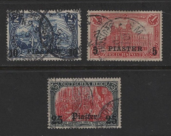 Deutsche Post Turkki 1900/1905 - 3 parempaa vaakaformaattia
