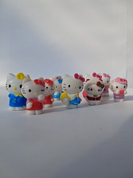 Lot of 9 Hello Kitty mini collectible figures (2006-2012)