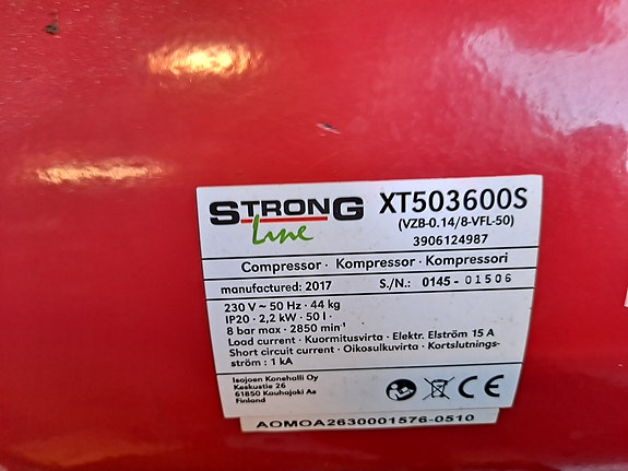 Strong Line XT503600S kompressori 50 l 2,2 kW