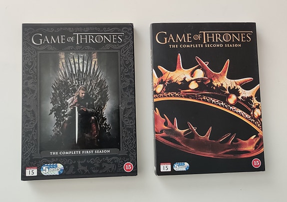 Game of thrones kaudet 1 ja 2 DVD