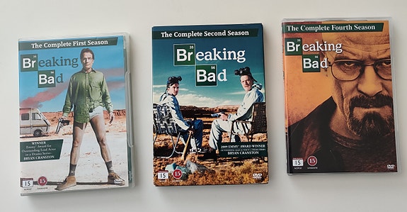 Breaking Bad DVD kaudet 1, 2 ja 4