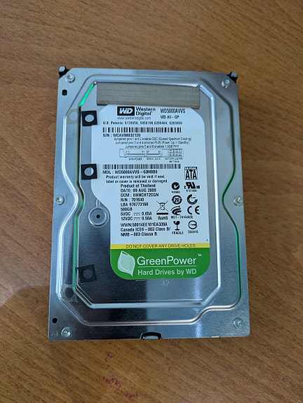 Western Digital WD AV-GP 500 Gt 3,5” SATA -kiintolevy – SMART hyvä