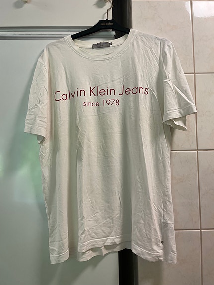 Calvin Klein Jeans Miesten T-paita Valkoinen L