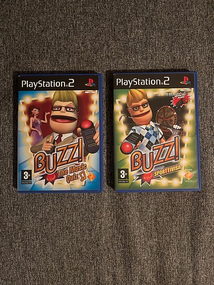 PlayStation 2 Buzz! The Music Quiz ja Buzz! Sports Quiz pelit