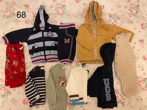 Vauvan vaatepaketti, koko 68 (Disney, Benetton, Newbie, Zara)