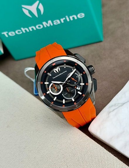 TechnoMarine - OCEAN Chronograph Date Black/Orange dial - TM-318099 - Miehet -