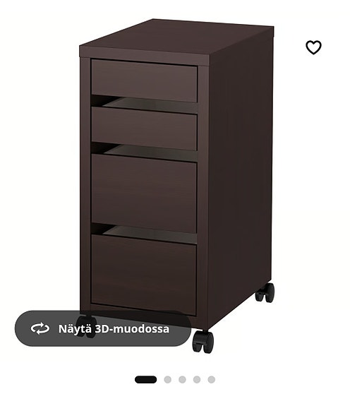 IKEAn Micke laatikosto mustanruskea