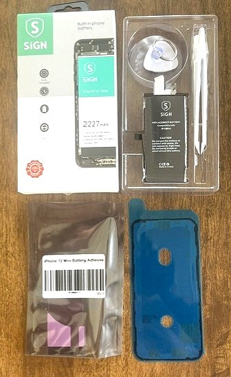 Iphone 12 mini akku sekä vaihtotyökalut