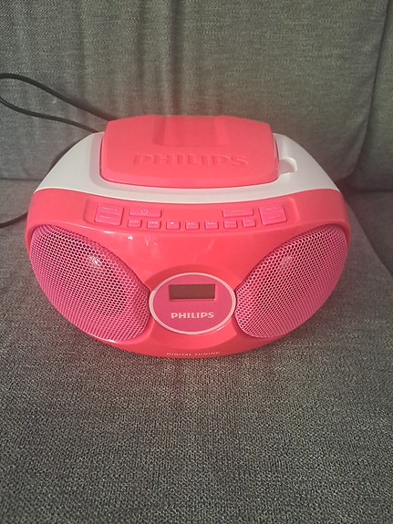 Philips AZ215C/12 CD-radio pinkki