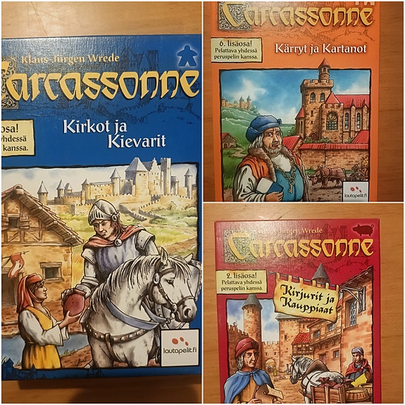 Carcassonne lisäosat x3 alkuperäis grafiikalla c1