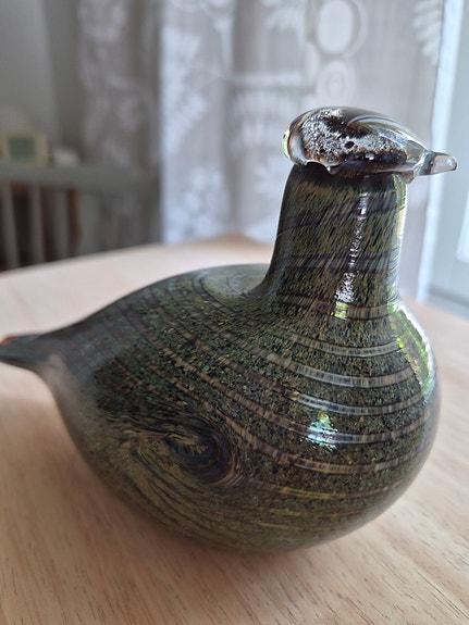 Iittala Oiva Toikka lasilintu vihreä