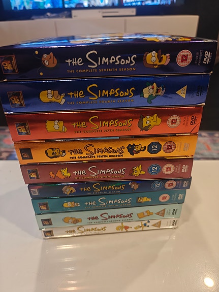 Simpsons dvd boxit 9kpl