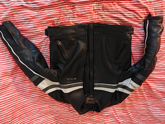 Motor Genuine Biker Sports nahkatakki XXL musta
