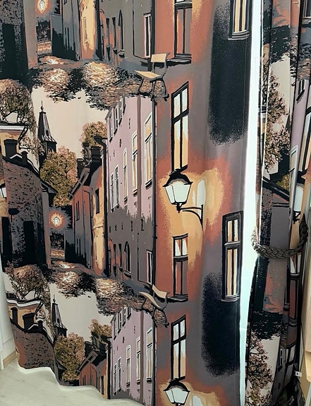 Vallila Vanha Turku -pimennysverhot 4kpl. 235-250cm/ vaihto