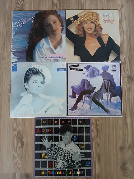 LP levyt / kylie,NikkeT/Tina Turner/Carola  /Tiffany