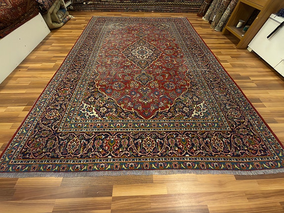Käsinsolmittu Pers-Keshan (vintage) matto(suuri matto) 330*220