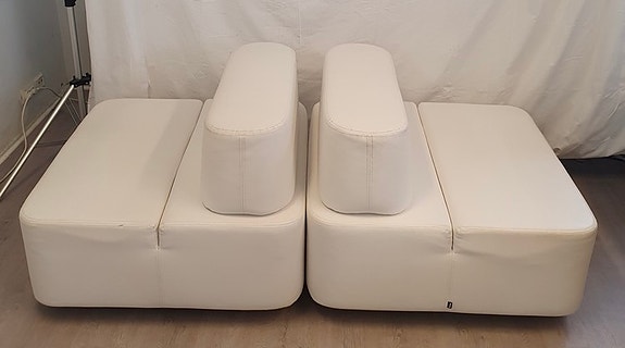Martelan Valkoiset Sohvamoduulit/palat 2kpl