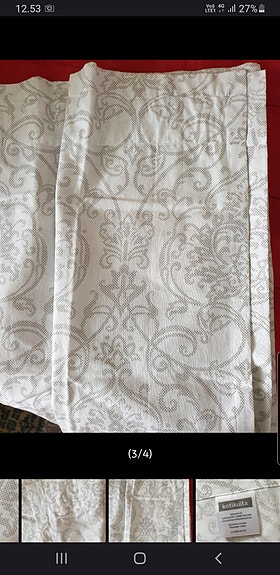 Kotikulta verhokappa valkoinen/beige.