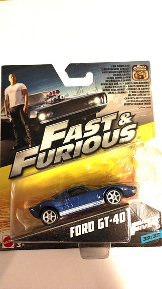 Ford GT-40. Mattel-2016. Fast & Furious. Uusi