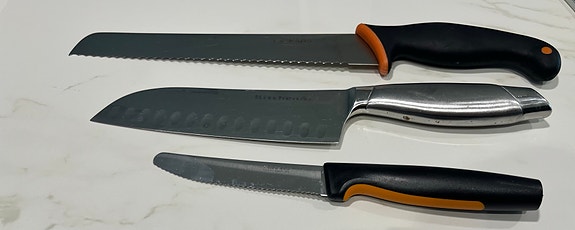 Fiskars/Kitchenaid keittiöveitset 3kpl