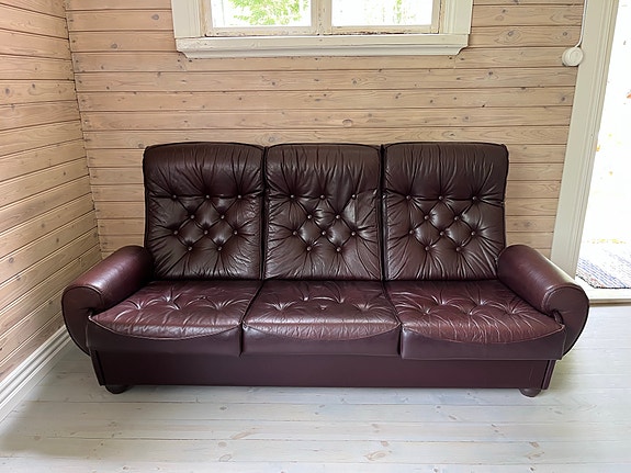 Vintage 70–80-luvun nahkainen sohvaryhmä