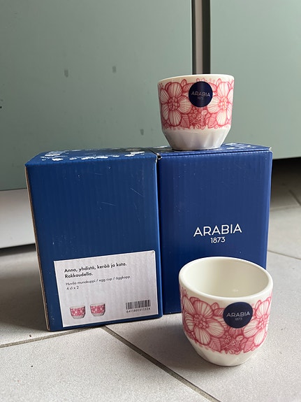 Arabia huvila munakuppi 4 kpl