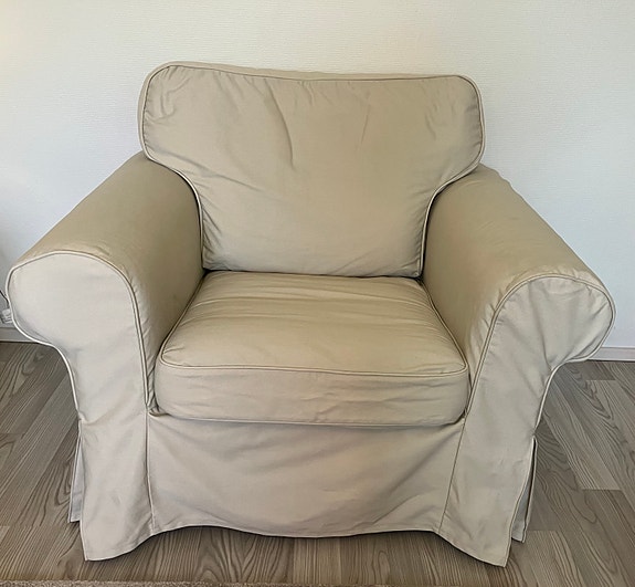 IKEA Ektorp nojatuolin päällinen luonnovalkoinen