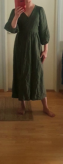 Nanson pellavainen kietaisumekko, 38