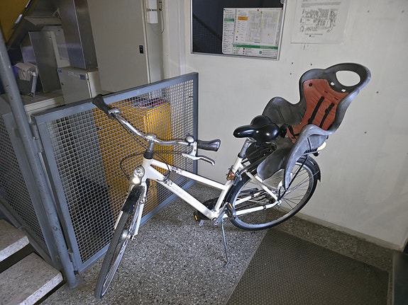 Lasten polkupyörän istuin (Children seat for adult bicycle)
