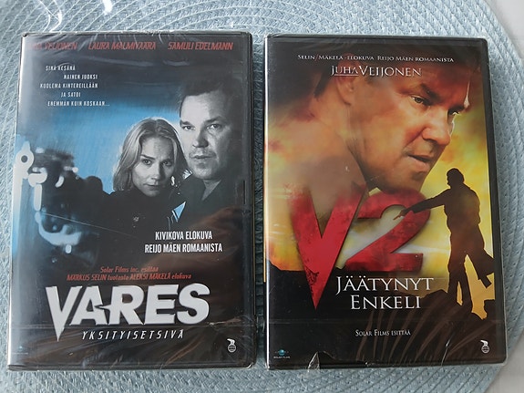 Vares Yksityisetsivä & V2 Jäätynyt enkeli DVD muoveissa