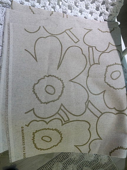 Marimekko Unikko kangas vaalea
