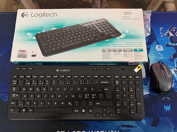Logitech langaton näppis + hiiri ”kuin uudet”