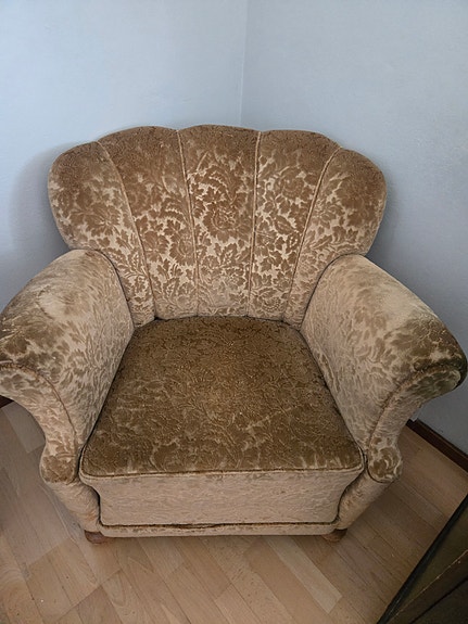 1950-luvun 2kpl nojatuolia