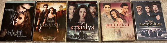 Twilight elokuvat 1 - 5.  ( 10 x DVD erikoisjulkaisu kokoelma )