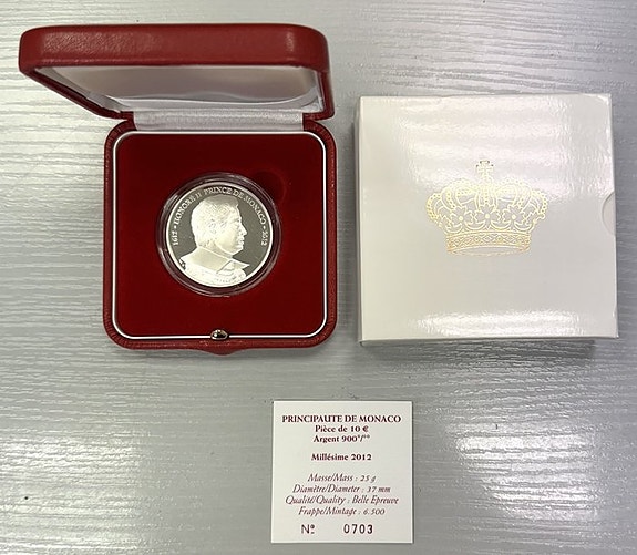 Monaco. 10 Euro 2012 "Honoré II" Proof ()
