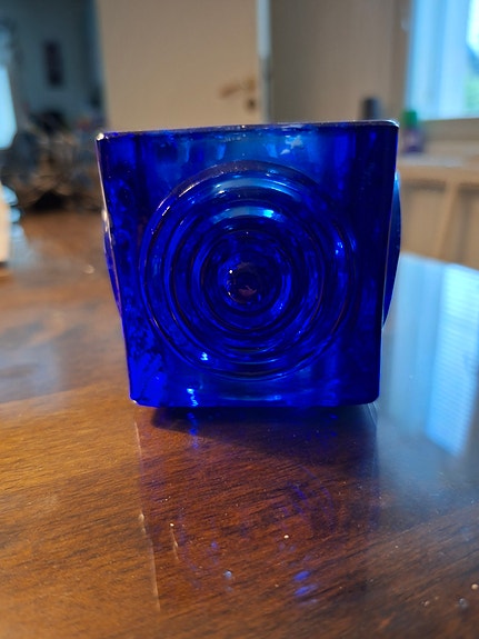Iittala sininen  Tamara Aladin Rengas-kynttilänjalka