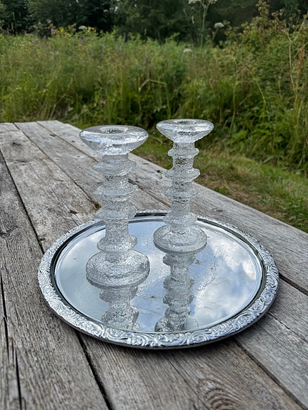 Iittala Festivo 4-solmuinen, 2 kpl, Timo Sarpaneva (korkeus 18 cm)