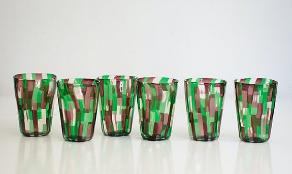 Ribes Collectible Glass - Juoma-astiasto - Muranon lasi - kuuden lasin setti