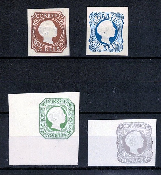 Portugali 1885 - D. Pedro V, koko sarjan uudelleenpainatukset - Mundifil nr-5/9