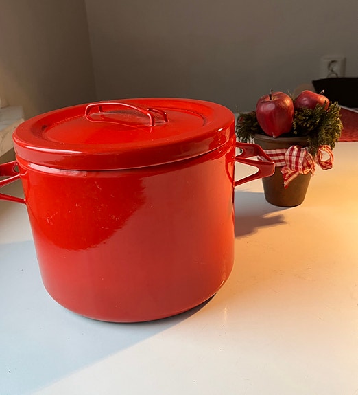 Finel punainen emaloitu kattila 5 l