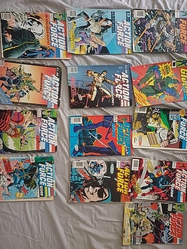 Action Force -sarjakuvalehtiä 80- ja 90-luvuilta