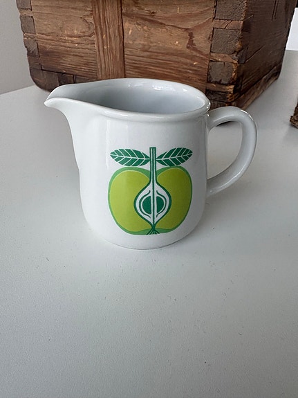 Arabia Pomona kermakko vihreä omena