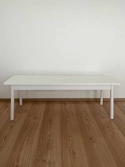 Valkoinen penkki 120 cm