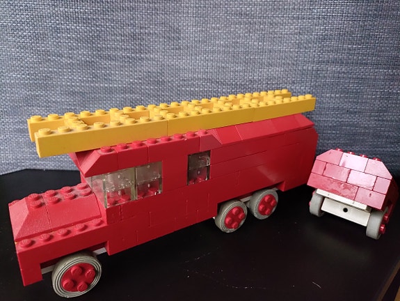 LEGO paloauto perävaunulla, 305-2, harvinainen