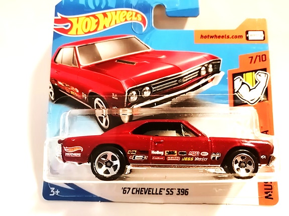 67 Chevrolet Chevelle SS 396, Hot Wheels-2019. Uusi