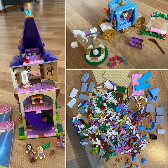 LEGO Disney Tuhkimo & Tähkäpää setit pakettina